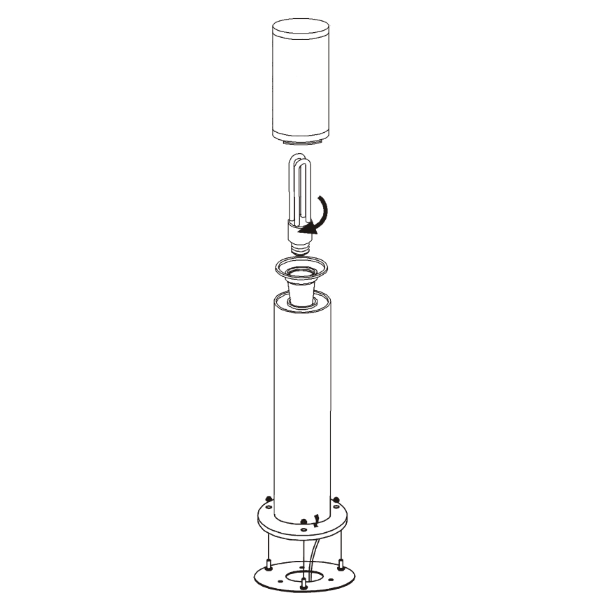 EGLO - Lampada da esterno 1xE27/15W/230V IP65