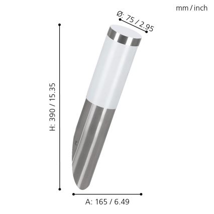 EGLO - Applique da esterno 1xE27/15W/230V IP44