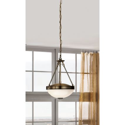 EGLO - Suspension chaîne 2xE27/60W/230V bronze