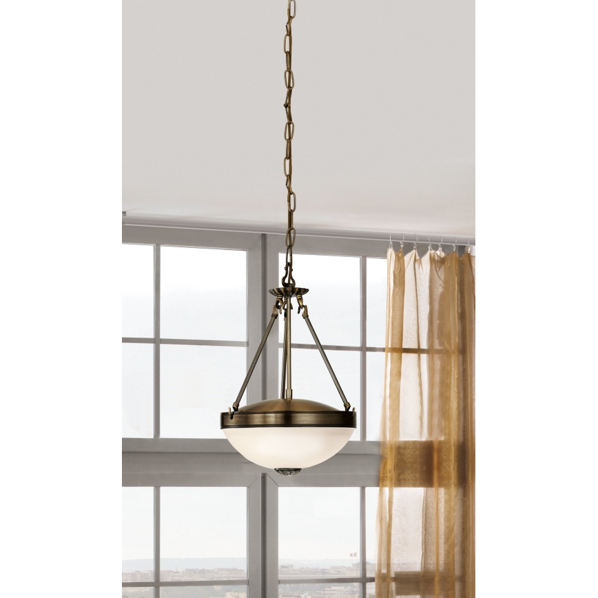 EGLO - Suspension chaîne 2xE27/60W/230V bronze