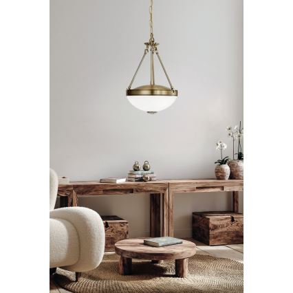 EGLO - Suspension chaîne 2xE27/60W/230V bronze