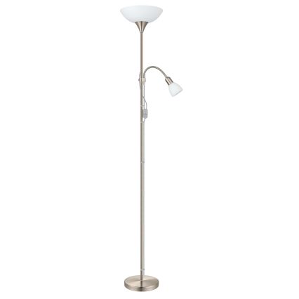 EGLO - Lampadaire 1xE27/60W + 1xE14/25W chrome mat