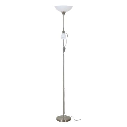 EGLO - Stehlampe 1xE27/60W + 1xE14/25W mattchrom
