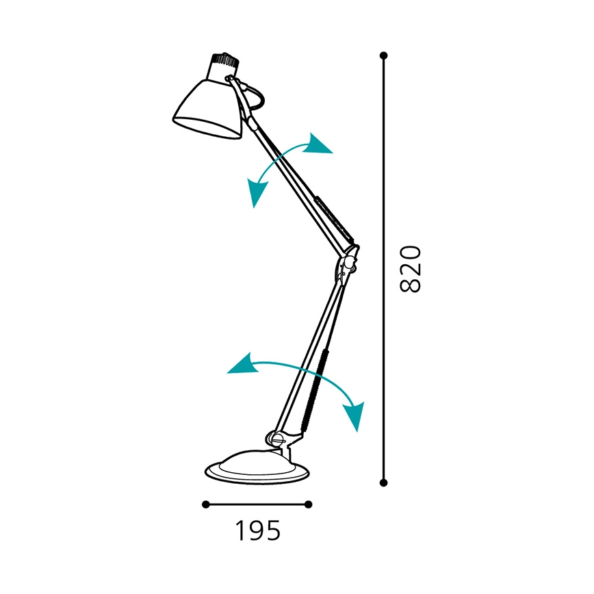 Eglo 82939 - Lampe de table TIME 1xE27/60W/230V