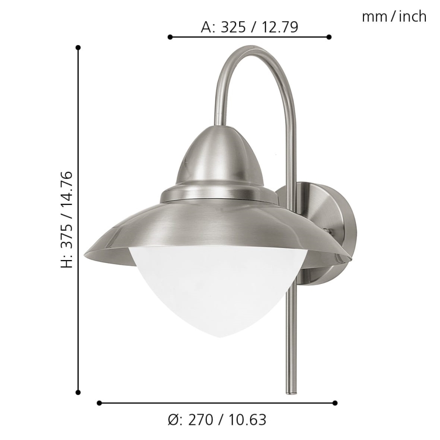 Eglo - Applique murale LED d'extérieur 1xE27/8,5W IP44
