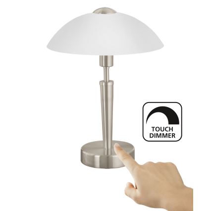 EGLO 85104 - Tischlampe SOLO 1 1xE14/60W Nickel matt / Satin