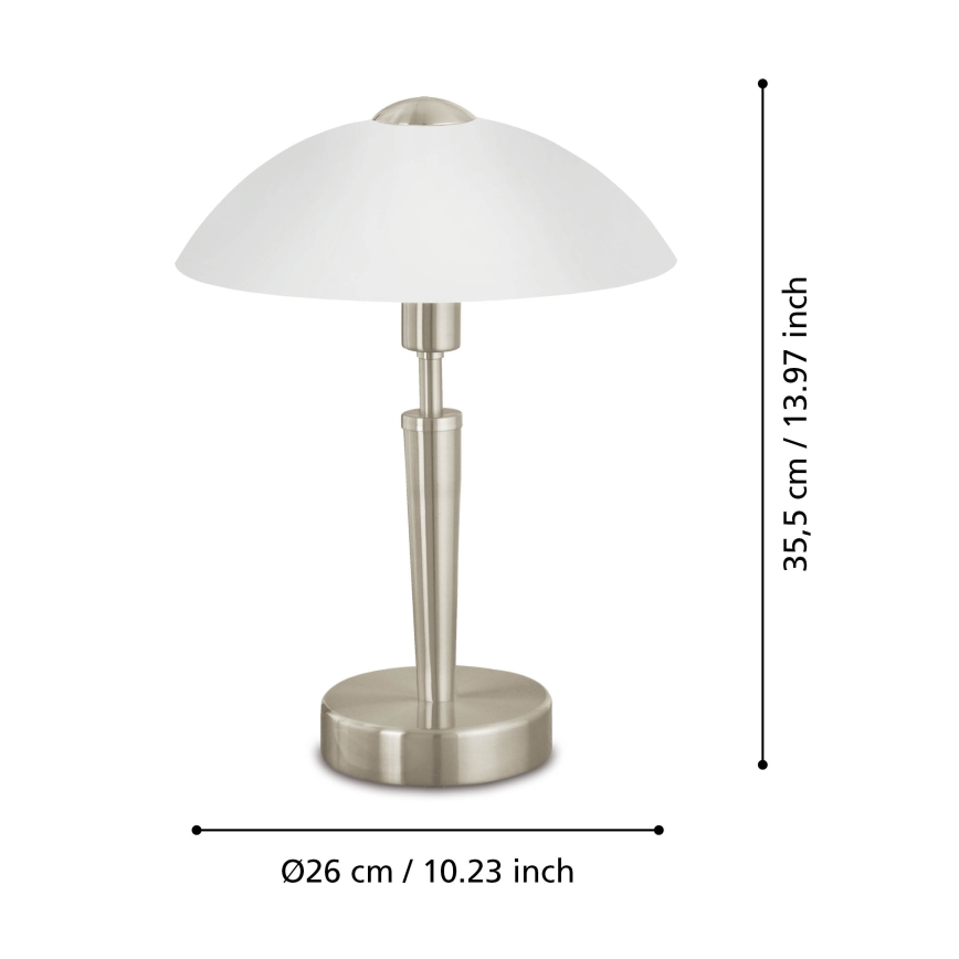 EGLO - Lampada da tavolo 1xE14/40W/230V nichel opaco/satinato