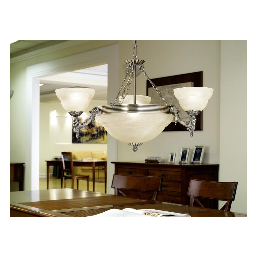 Eglo - Lustre 6xE14/60W/230V Verre albâtre