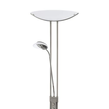 EGLO - Lampada da terra con dimmer BAYA 1xR7s/230W+1xG9/33W cromo opaco