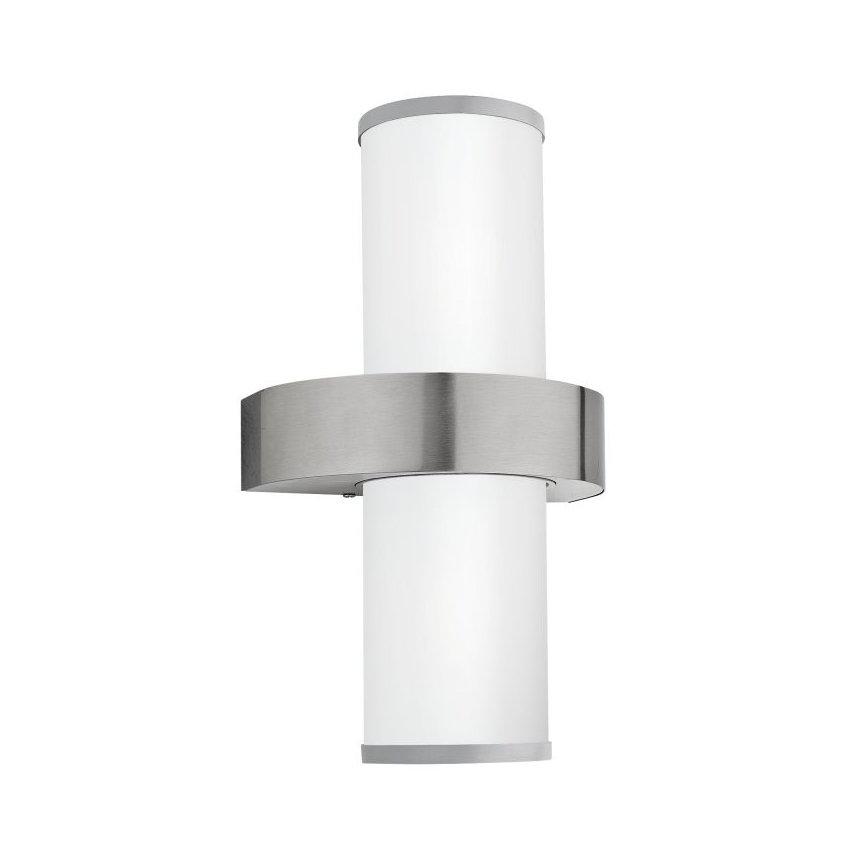 EGLO - Applique da esterno 2xE27/60W argento / bianco