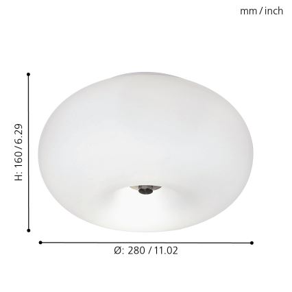EGLO - Plafoniera OPTICA 2xE27/60W diametro 28 cm