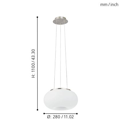 EGLO - Hängeleuchte OPTICA 2xE27/60W d 28 cm