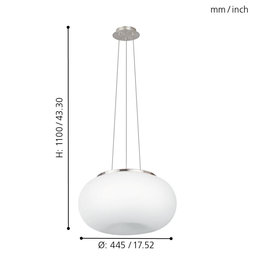 EGLO - Suspension filaire OPTICA 2xE27/60W d. 45 cm