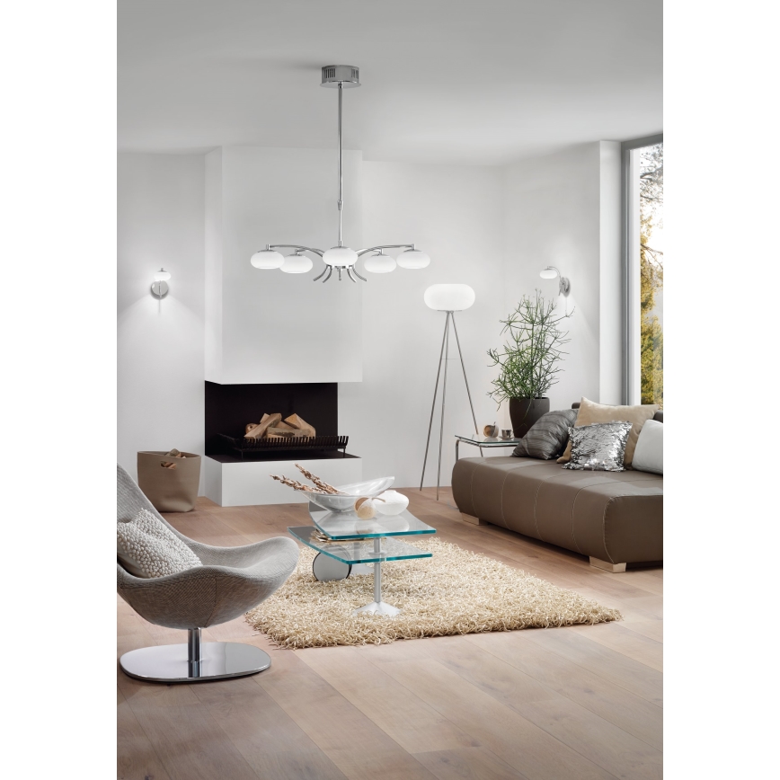 EGLO - Lampada con piedistallo OPTICA 2xE27/60W diametro 35 cm