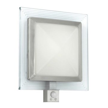 EGLO 88163 - Außenwandleuchte mit Sensor PALI 1xE27/15W + 1xLED/1,28W IP44