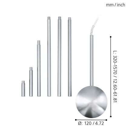 EGLO - Hängeleuchten-Zubehör matt Chrom