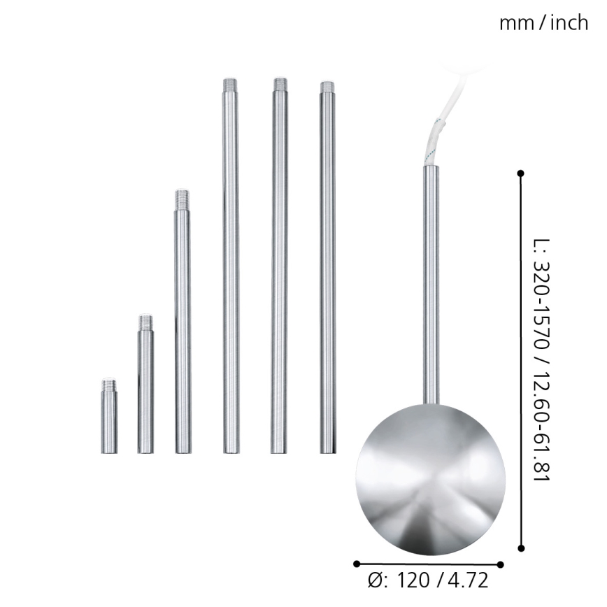 EGLO - Hängeleuchten-Zubehör matt Chrom