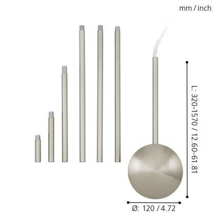 Eglo - Zubehör zum Kronleuchter Chrom matt