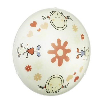 EGLO 88973 - Plafonnier JUNIOR 2 pour enfants, 2xE27/60W, coloré