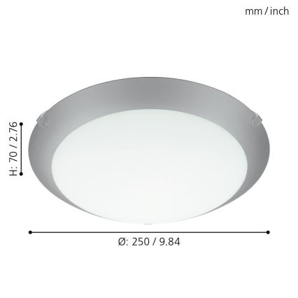 Eglo  - Plafoniera 1xE27/25W/230V