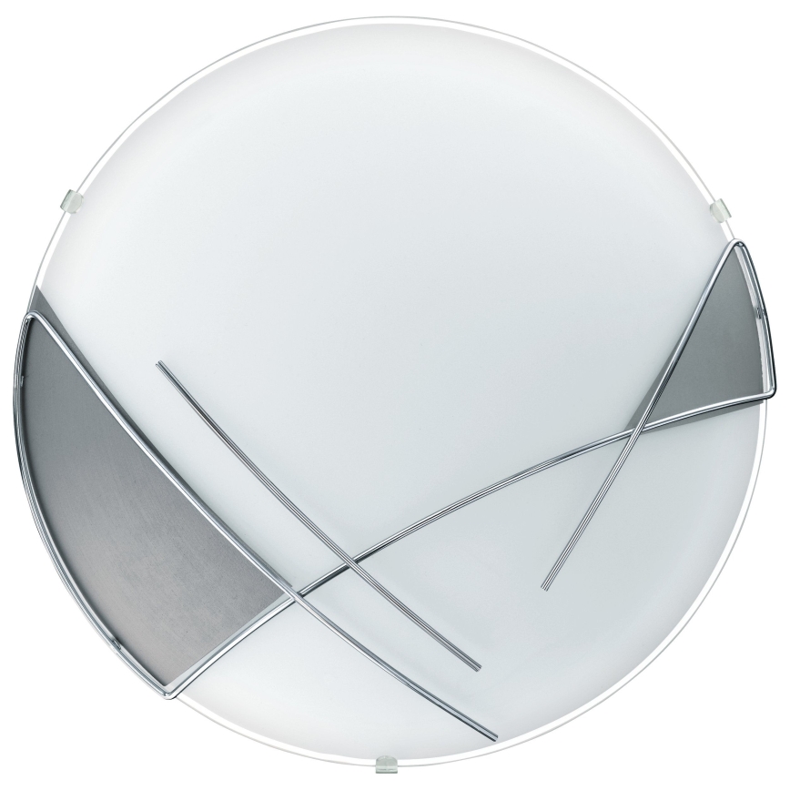 EGLO - Applique/Plafoniera 1 x E27/60W argento / bianco