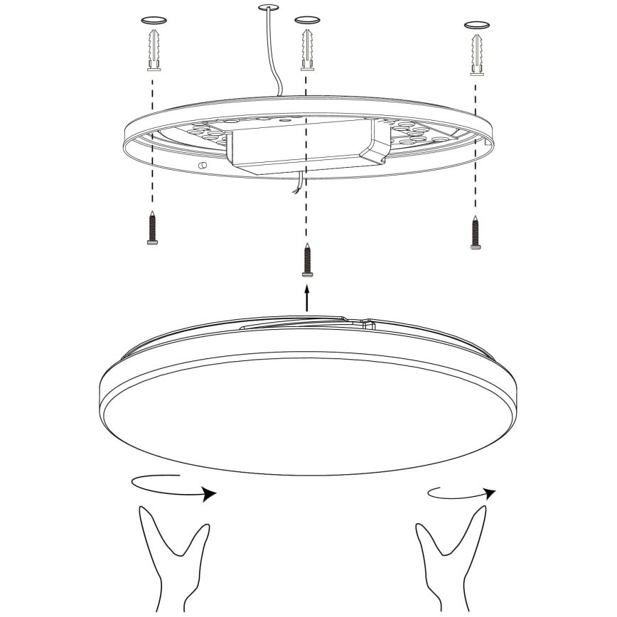 Eglo - Plafonnier à intensité variable LED/19,2W/230V 2700-6500K ZigBee