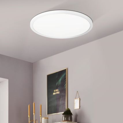 Eglo 900086 - Plafonier RGBW à intensité variable ROVITO-Z LED/14,6W/230V 2700-6500K d. 29,5 cm blanc