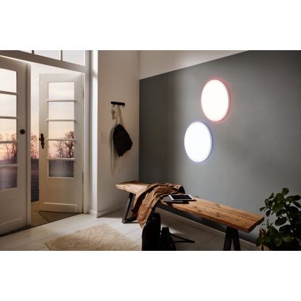 Eglo 900086 - Plafonier RGBW à intensité variable ROVITO-Z LED/14,6W/230V 2700-6500K d. 29,5 cm blanc