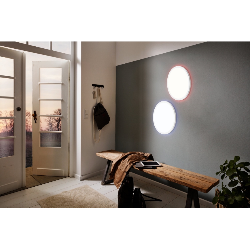 Eglo 900086 - Plafonier RGBW à intensité variable ROVITO-Z LED/14,6W/230V 2700-6500K d. 29,5 cm blanc