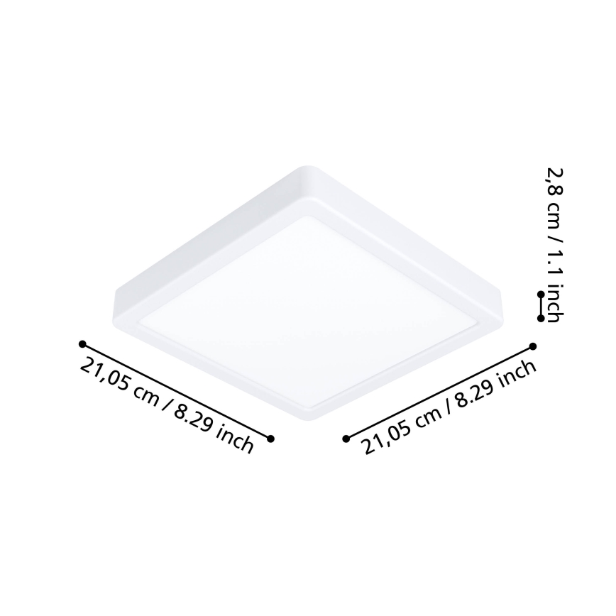 Eglo - Plafoniera da bagno dimmerabile a LED/16,5W/230V 2700-6500K IP44 ZigBee 21x21 cm