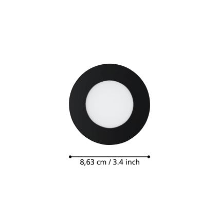Eglo - Ensemble de 3 luminaires LED dimmables pour salle de bains FUEVA-Z LED/2,8W/230V IP44 Ø 8,5 cm