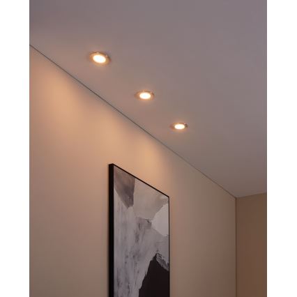 Eglo - Lot de 3 luminaires LED dimmables pour salle de bains FUEVA-Z 2,8W/230V IP44 Ø 8,5 cm