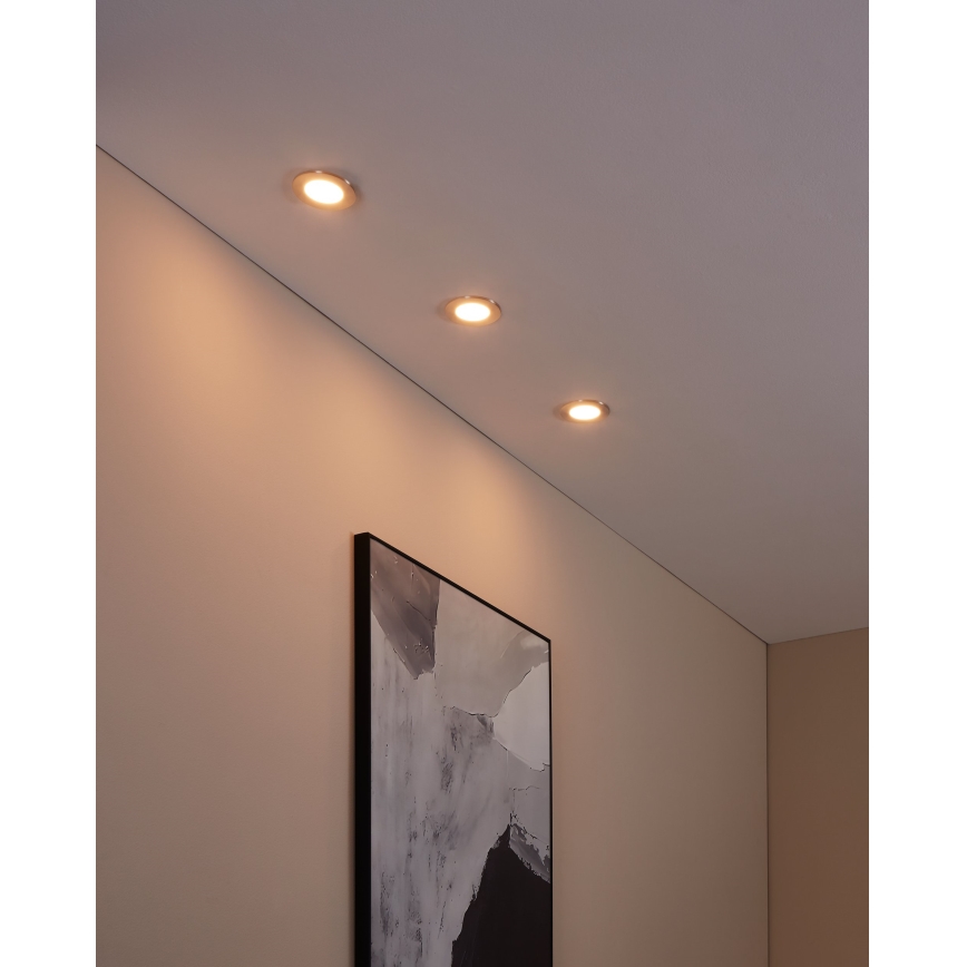 Eglo - Lot de 3 luminaires LED dimmables pour salle de bains FUEVA-Z 2,8W/230V IP44 Ø 8,5 cm