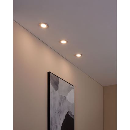 Eglo - Lot de 3 luminaires LED dimmables pour salle de bains FUEVA-Z 2,8W/230V IP44 Ø 8,5 cm