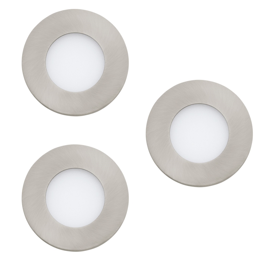 Eglo - Set da 3 lampade da bagno LED dimmerabili FUEVA-Z 2,8W/230V IP44 Ø 8,5 cm