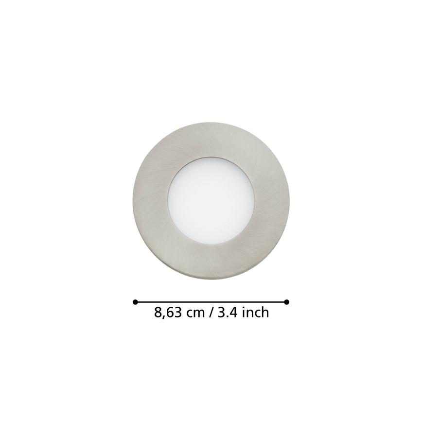 Eglo - Set da 3 lampade da bagno LED dimmerabili FUEVA-Z 2,8W/230V IP44 Ø 8,5 cm