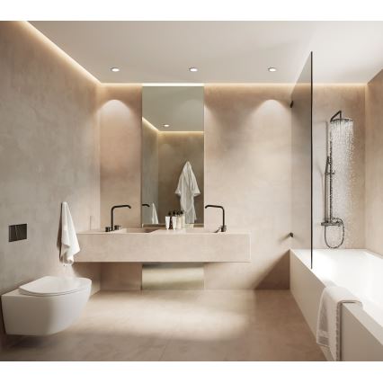 Eglo - Luminaire LED encastré pour salle de bains, dimmable, 5,4 W, 230 V, IP44, ZigBee, Ø 12 cm