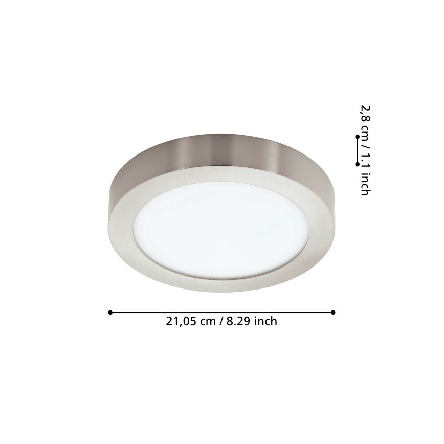 Eglo - Plafonnier LED dimmable pour salle de bains, 16,5 W / 230 V, IP44, ZigBee, Ø 21 cm