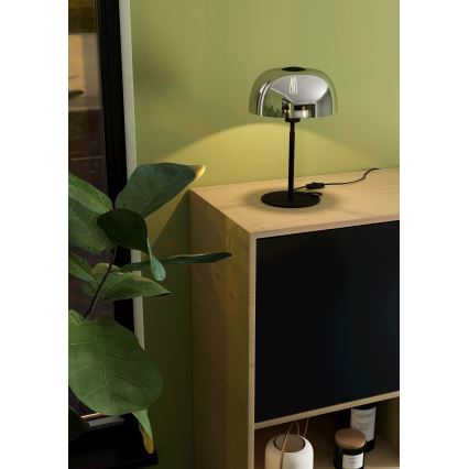 Eglo - Tischlampe 1xE27/40W/230V schwarz/grau