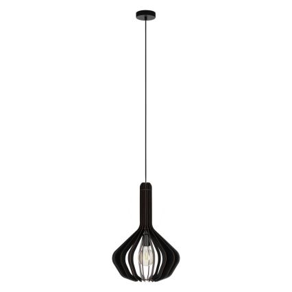 Eglo - Hängeleuchte an Kabel 1xE27/40W/230V Ø 38 cm schwarz