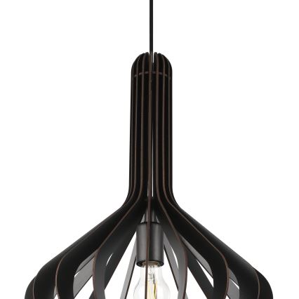 Eglo - Hängeleuchte an Kabel 1xE27/40W/230V Ø 38 cm schwarz