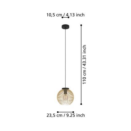 Eglo - Hängeleuchte an Kabel 1xE27/40W/230V