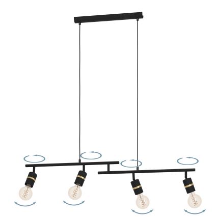Eglo - Lampadario a sospensione con filo 4xE27/10W/230V