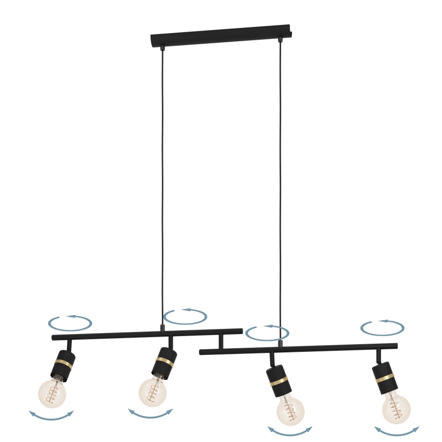 Eglo - Lampadario a sospensione con filo 4xE27/10W/230V