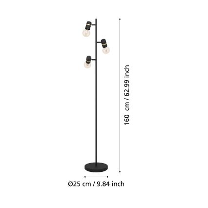 Eglo - Stehlampe 3xE27/10W/230V
