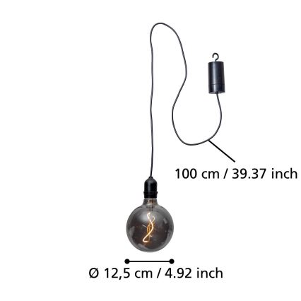 Eglo - Lampada a sospensione LED per esterno LED/0,06W/6V IP44 grigio