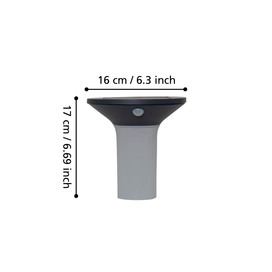 Eglo - Luminaire solaire d'extérieur LED avec détecteur 6xLED/0,03W/3,7V IP44