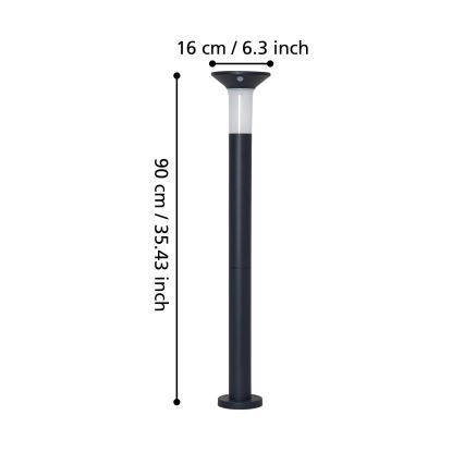 Eglo - Lampada solare da esterno a LED con sensore 6xLED/0,03W/3,7V IP44