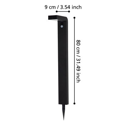 Eglo - LED-Außen-Solarlampe mit Sensor 18xLED/0,2W/3,7V IP44