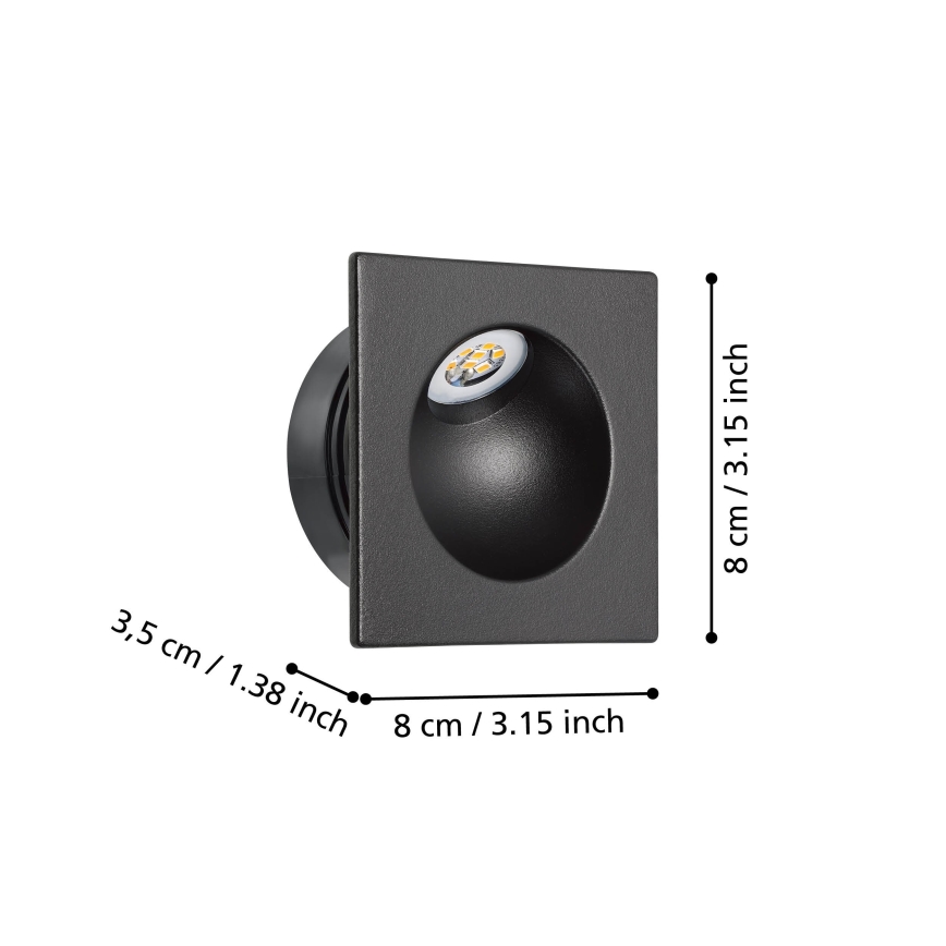 Eglo - Illuminazione LED scale LED/2W/230V 3000K nero